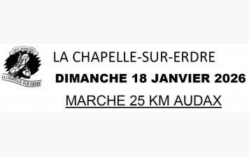 Brevet Audax de 25 km du 18 janvier 2026 La Chapelle sur Erdre